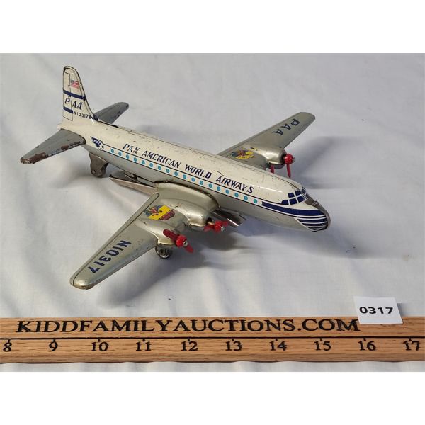 PAN AMERICAN AIRWAYS N10317 TIN FRICTION PULL AIRPLANE
