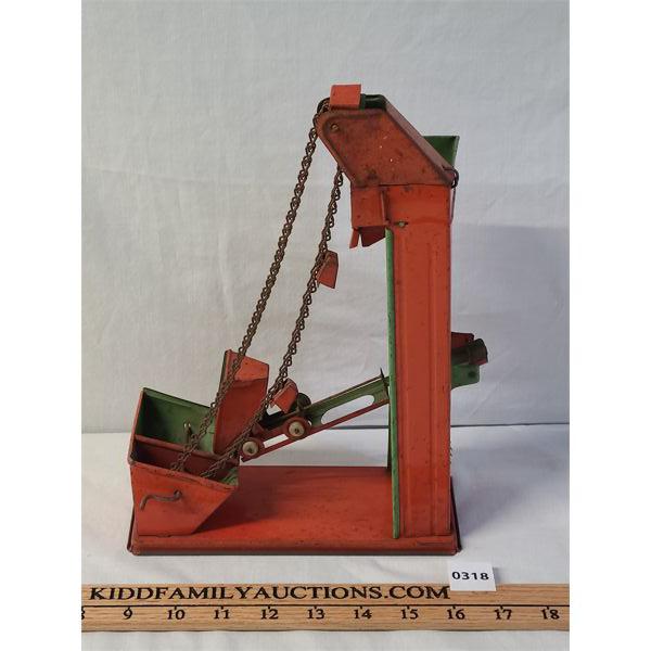 TIN COAL / SAND ELEVATOR - 3.5 x 7.5 x 11.5in