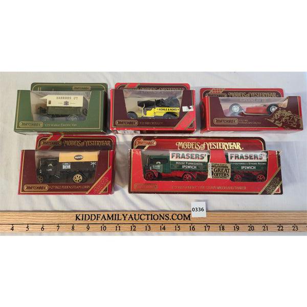 LOT OF 5 - MATCHBOX MODELS OF YESTERYEAR CARS