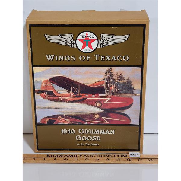 WINGS OF TEXACO 1940 GRUMAN GOOSE DIECAST SCALE BANK