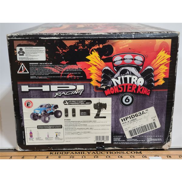 HPI RACING 1:10 SCALE NITRO RC MOSTER KING TRUCK - NEW - Kidd
