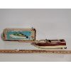 RICO BATTERY OPERATED WOODEN MODEL BOAT W/ ORIGINAL BOX