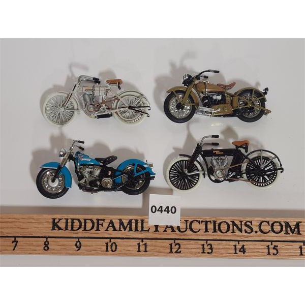 LOT OF 4 - MINIATURE DIECAST MOTOCYCLES 