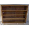 3-TIERED WOODEN DISPLAY CASE W/ GLASS FRONT - 3.5 x 22 x 30 in