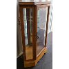 Image 3 : 2-TIERED WOOD & GLASS DISPLAY CABINET W/ LIGHT & MIRRORED BACK - 15 x 26 x 38 in