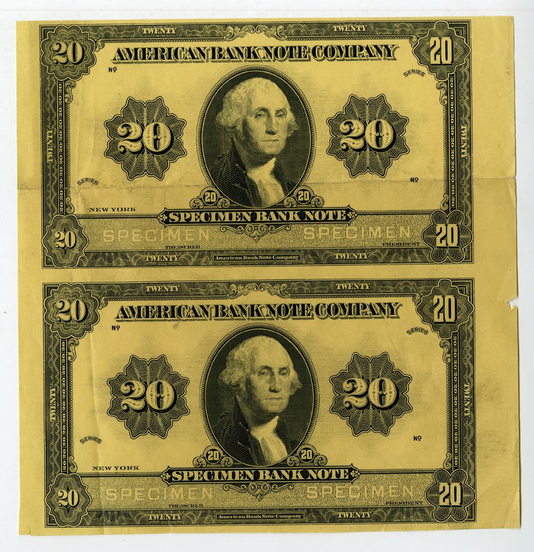 American Bank Note Co., ND (1929-40s) Unique Advertising Specimen Note ...