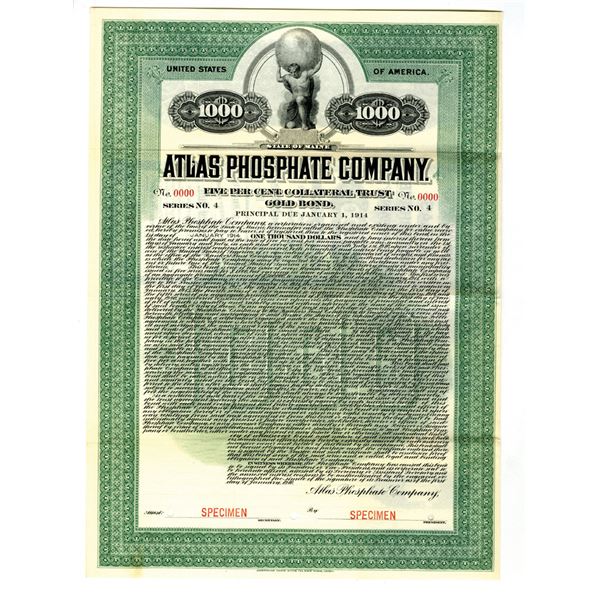 Atlas Phosphate Co. 1910 Specimen Bond