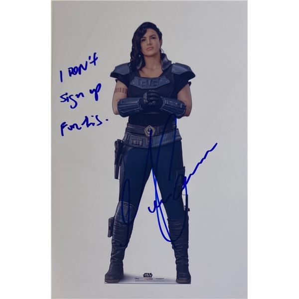 Autograph Signed The Mandalorian Gina Carano Photo