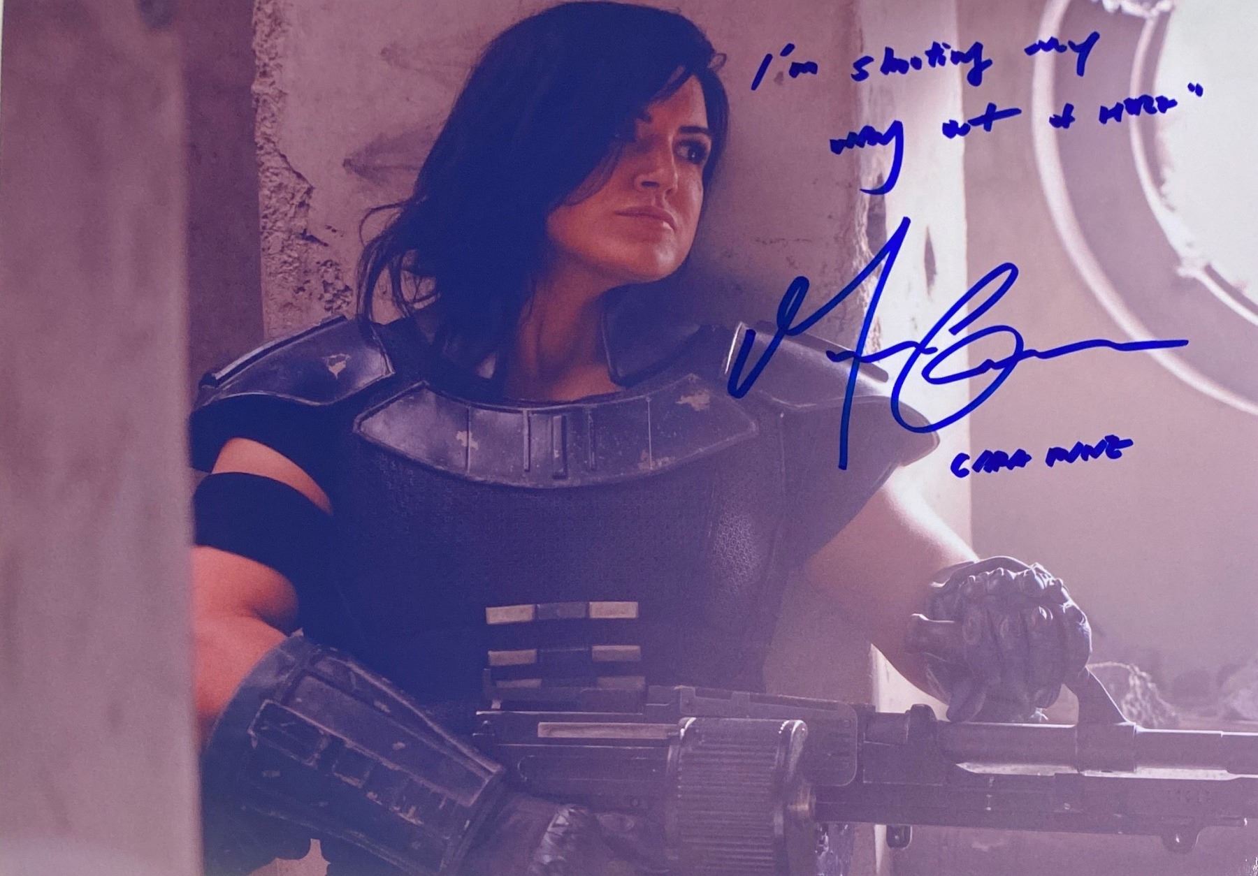 Autograph Signed The Mandalorian Gina Carano Photo