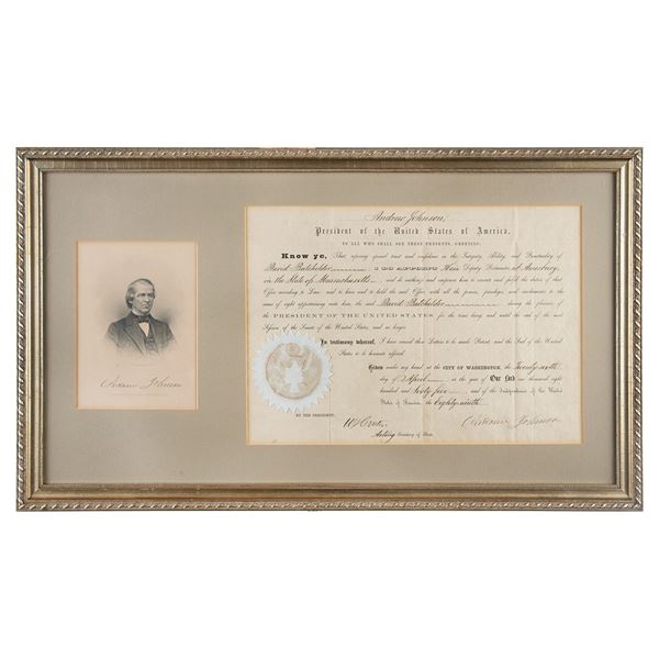 Andrew Johnson Document Signed