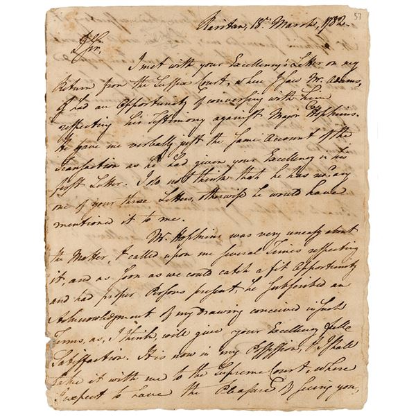 William Paterson Autograph Letter Signed