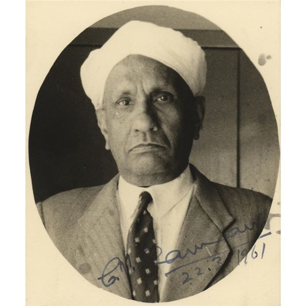 Chandrasekhara Venkata Raman Signed Photograph