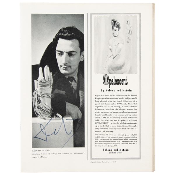 Salvador Dali Signed Program