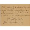 Image 1 : James Ensor Autograph Note Signed