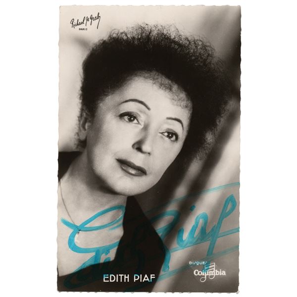 Edith Piaf Signed Photograph