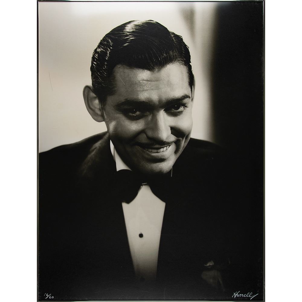 George Hurrell Signature George Hurrell Signed Oversized Limited Edition Print of Clark Gable