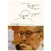 Image 1 : Georges Simenon Signed Sketch and Signed Photograph