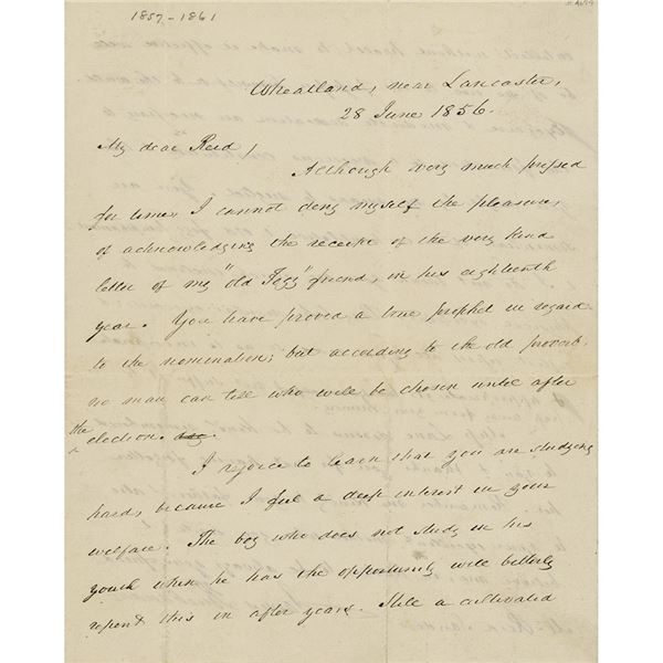 James Buchanan Autograph Letter Signed
