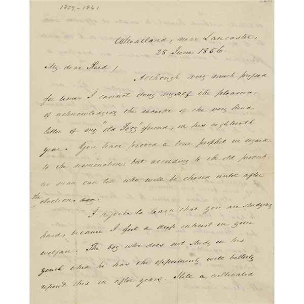 James Buchanan Autograph Letter Signed