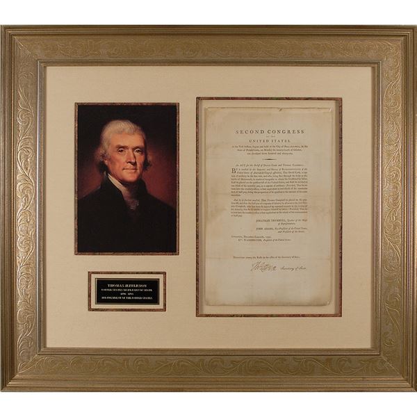 Thomas Jefferson Document Signed as Secretary of State