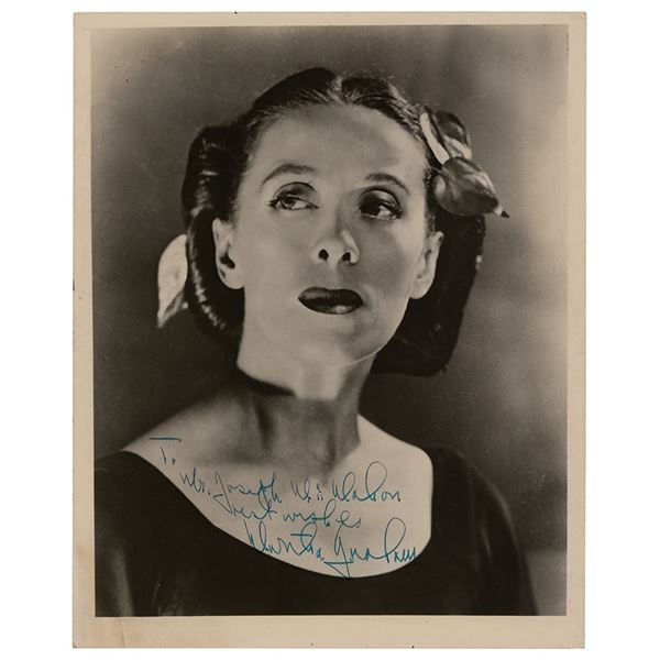 Martha Graham Signed Photograph