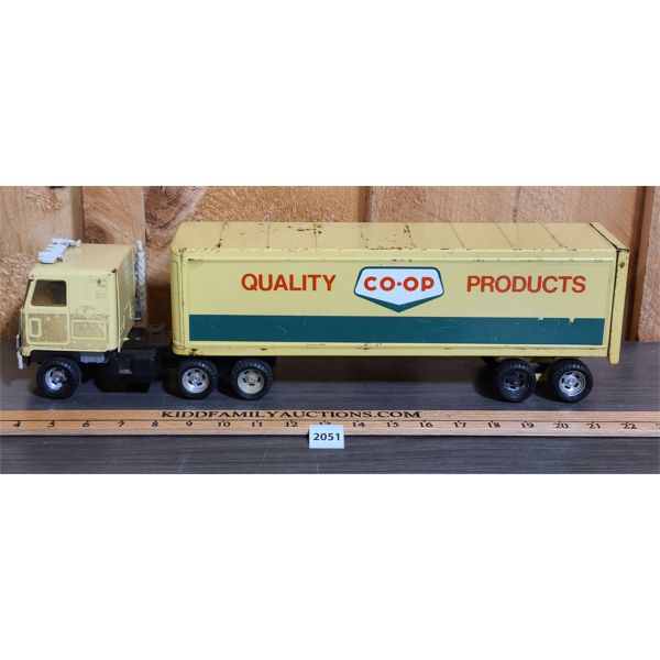 ERTL METAL CO-OP TRANSPORT TRUCK - 18.5in LONG