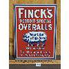 Image 1 : FINCK'S OVERALLS SSP SIGN - 9 x 12in