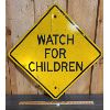 Image 1 : WATCH FOR CHILDREN METAL ROAD SIGN - 32 x 32in