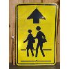 Image 1 : METAL SCHOOL CROSSING SIGN - 24 x 35.5in