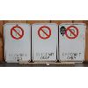 Image 1 : LOT OF 3 - METAL NO PARKING SIGNS - EACH 12 x 18in