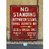 Image 2 : METAL DOUBLE SIDED NO STANDING SIGN - 9 x 12in