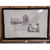 Image 1 : CANADIAN RED CROSS - FRAMED SKETCH PRINT - 17 x 21in