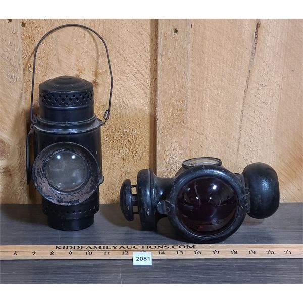 LOT OF 2 - EARLY 1900's AUTOMOTIVE LAMPS