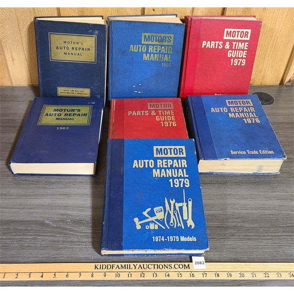 LOT OF 7 - MOTORS AUTO REPAIR MANUALS 