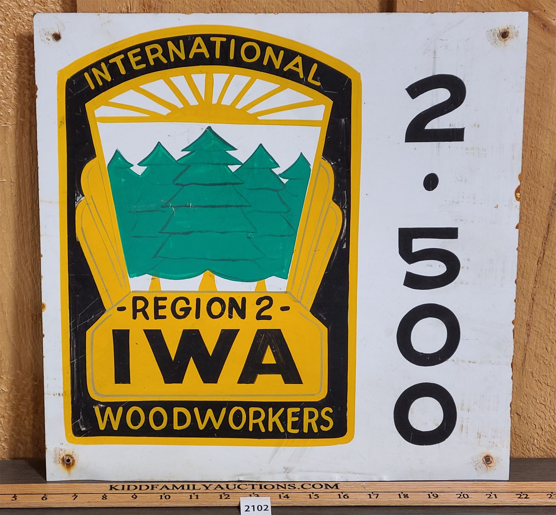 Sst Sign INTERNATIONAL WOODWORKERS SST SIGN - 16 x 16in - Kidd Family Auctions