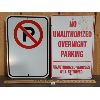 Image 1 : LOT OF 2 - METAL NO PARKING SIGNS - 12 x 18in