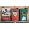 Image 1 : LOT OF 3 - ONE GALLON MOTOR OIL CANS - MOTORCADE, CASTROL, AND VICEROY