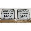 Image 1 : LOT OF 2 - SSP "USE AS A MOTOR FUEL ONLY" GAS PUMP SIGNS 6 X 7 in