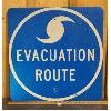 Image 1 : EVACUATION ROUTE METAL SIGN - 24 x 24 in