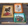 Image 1 : LOT OF 3 - COCA-COLA TRAYS & MIRROR