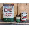 Image 1 : LOT OF 3 - BA CANS INCL. BOWTIE SOLVENT / GREASE & RE-ROLLED BOWTIE CAN