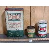 Image 2 : LOT OF 3 - BA CANS INCL. BOWTIE SOLVENT / GREASE & RE-ROLLED BOWTIE CAN