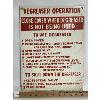 Image 1 : INDUSTRIAL STEAM MACHINE OPERATION SIGN 12 in X 16 in SINGLE-SIDED METAL
