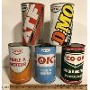Image 2 : LOT OF 5 - MISC. CO-OP QUART CANS - SEE ALL PICS