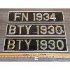 Image 1 : LOT OF 3 - METAL INTERNATIONAL LICENSE PLATES