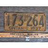 Image 1 : 1927 ONTARIO LICENSE PLATE