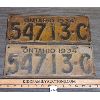 Image 1 : LOT OF 2 - 1934 ONTARIO LICENSE PLATE SET 