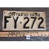 Image 1 : 1934 ONTARIO LICENSE PLATE 