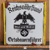 Image 1 : CONVEX PORCELAIN GERMAN SIGN - 14 x 16in