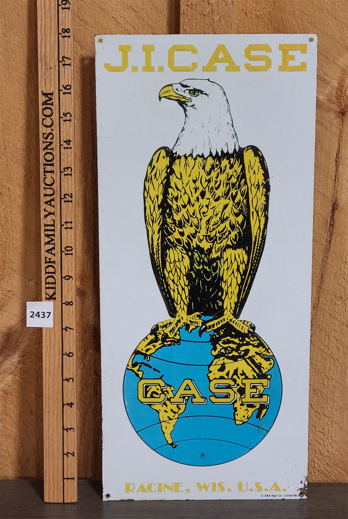 EMBOSSED J.I. CASE SST SIGN